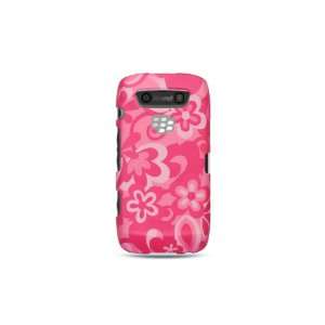 VMG BlackBerry Torch 9850/9860   Pink Hawaiian Flowers Design Hard 2 