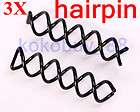 GK6107 New 3 pc Beauty Spiral Hair pin clip stick Barre