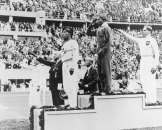 1936 photo Jesse Owens with Lutz Long and Naoto Ta  