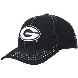  Zephyr Georgia Bulldogs Black Slide Show Fitted Hat 