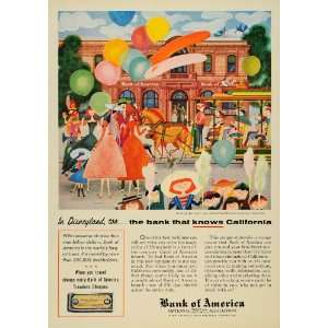  1955 Ad Bank America Disneyland Parade Anaheim Calif 