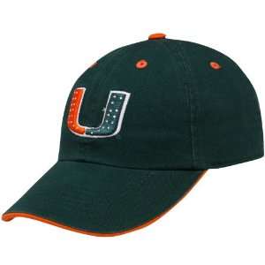   Of The World Miami Hurricanes Ladies Green Lady Bling Adjustable Hat