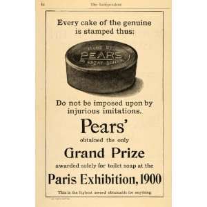  1900 Ad Pears Toilet Soap Grand Prize Paris Exhibition 