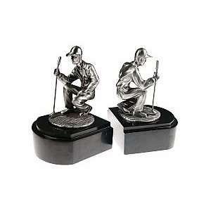  Black Marble Bookends for the Golfer