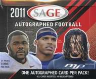 2011 Sage Autographed Football Hobby Box  