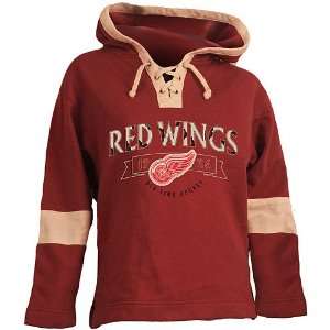 Old Time Hockey Detroit Red Wings Jetted Lace Hoodie  