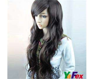   Fashion Womens long curl curly wavy hair wig wigs 6 Colors CL1796
