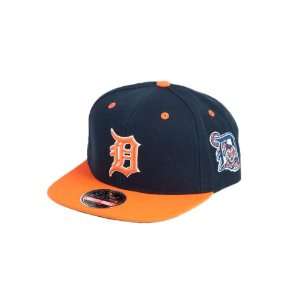  MLB Mens Detroit Tigers Blockhead Snapback Cap (Navy 