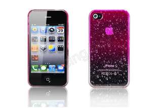   Dripping raindrop Hard Back Case Cover for iPhone 4 4G 4S Hot Pink