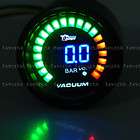   Auto CAR 252mm Digital Color Analog LED Vacuum BAR Meter Racing Gauge