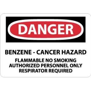  SIGNS BENZENE CANCER HAZARD FLAMMABLE NO SMOKING