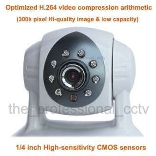 CCTV H.264 WiFi Wireless P/T WLAN Audio SD IR IP Camera  