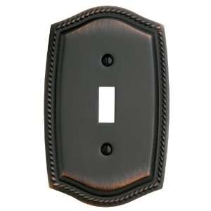   Bronze Switch Plates Rope Design Single Toggle Solid Brass Switch