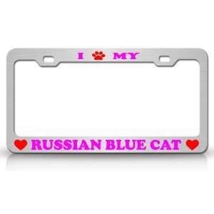  I PAW MY RUSSIAN BLUE Cat Pet Animal High Quality STEEL 