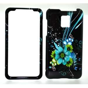 Blue Green Moon Flower Snap on Hard Skin Shell Protector 