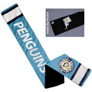  Pittsburgh Penguins Blue Jersey Scarf with Zip Pocket 