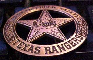 Bronze Colored Old West Texas Ranger Badge  