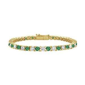   and Diamond Tennis Bracelet  14K Yellow Gold   2.00 CT TGW Jewelry
