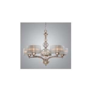 Westmore Lighting 5 Light Antique Silver Eclectic Chandelier CH90002