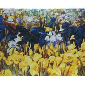  Iris Meadow Art Limited Edition Textured Oil Painting on 