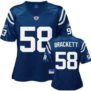  Gary Brackett Blue Reebok Replica Indianapolis Colts Women 