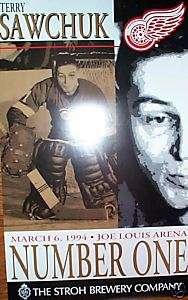 1994 Terry Sawchuk Stroh Brewery Poster  