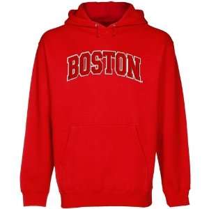 NCAA Boston Terriers Red Arch Applique Midweight Pullover 