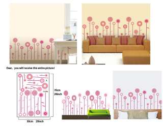 ROMANTIC PINK TREE FLOWER ROOM DECAL ROOM wall decor Wall Sticker 