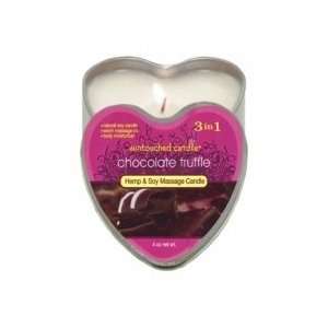  Earthly Body Chocolate Truffle 3 in 1 Heart Shapped Massage Candle 