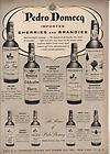 1954 Pedro Domecq Sherry Brandy Vintage 1950s Print Ad