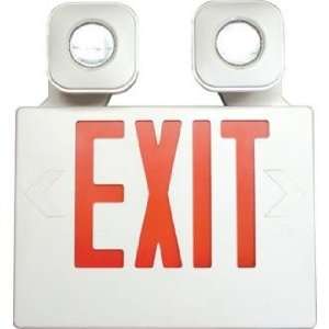  White with Red MR16 LED Emergency Light Exit Sign 