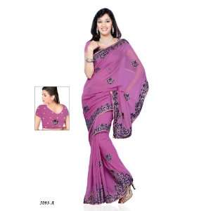 Bollywood Style Designer Pure Chiffon Fabric Saree