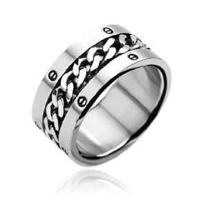   Stainless Steel Ring. Chain Center Bolted Ring Package (9) Jewelry