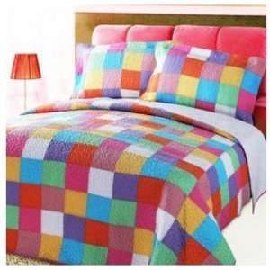  Countryside Box Style 3 Piece Patchwork Quilt Bedding Bed 