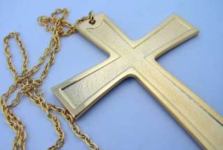 Bishops Pectoral Cross Crucifix Gold Chain Religious NR  