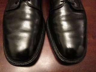 Vtg Allen Edmonds Leeds Mens Black Job Interview Oxford Dress Shoes Sz 