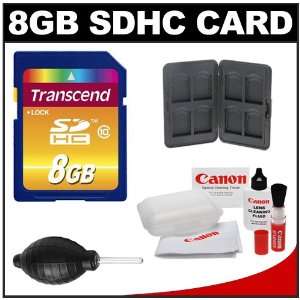  Class 10 (SDHC) Memory Card + SD Hard Case + Canon Lens Cleaning 