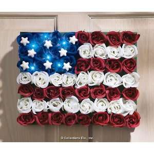  Patriotic Light Floral American Flag Home Decor 