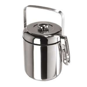 Oggi Galaxy Stainless Steel Mirror Ice Bucket with Black Insert and 