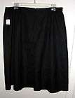DRESSBARN WOMAN 20W Lace panels embroidered skirt Black F001  