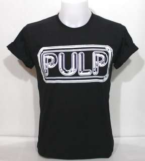 Pulp Logo Black T Shirt Vintage Funk BritPop Rock S M L  