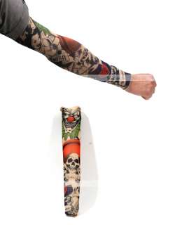 Skull Heads Tattoo Sleeves Body Arm Stockings Zombie  