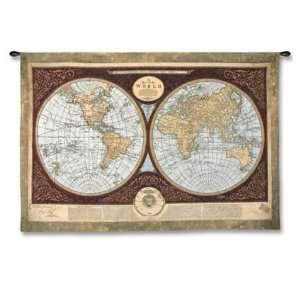  Map of the World Tapestry Wall Hanging 53 x 36