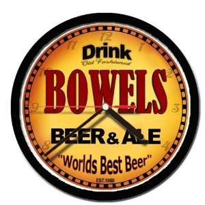  BOWELS beer and ale cerveza wall clock 