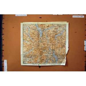   MAP 1910 ENGLAND CUMBERLAND BOWNESS HAWKSHEAD