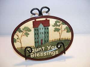 DECORATIVE PLATE WITH STAND COUNT YOUR BLESSINGS  