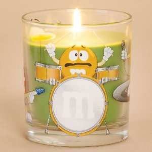  Pack of 4 Tarty Pear Scented Glass Votive Candles with M&M 