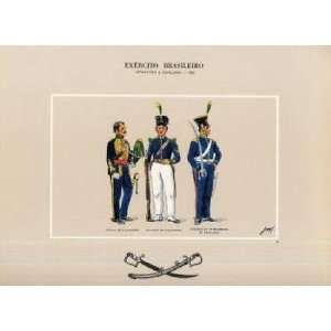  Brazil Army Print Infantaria E Cavalaria 1822 Everything 