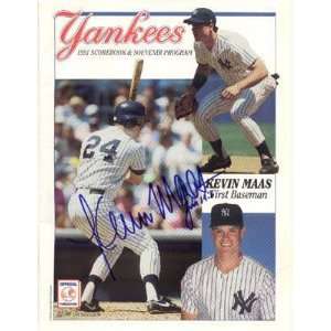   New York Yankees autographed Program Kevin Maas