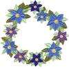 Blue Flowers Wreath